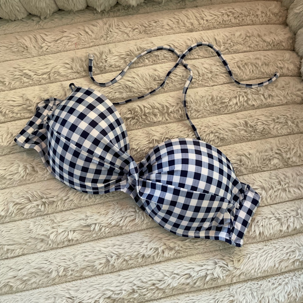 Gingham Checkered Bikini Top